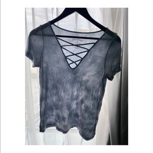 Blue and white American Eagle soft & sexy t-shirt